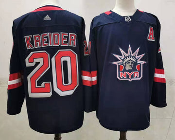 Chris Kreider New York Rangers navy jersey
