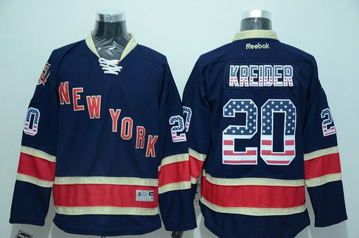 Chris Kreider Reebok New York Rangers navy Third jersey