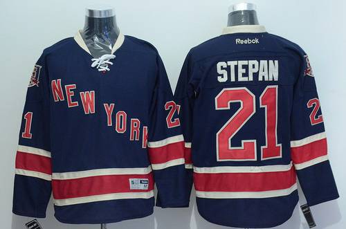 Derek Stepan New York Rangers navy Third jersey