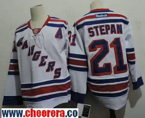 Derek Stepan New York Rangers white Home jersey