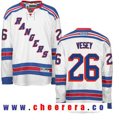 Jimmy Vesey New York Rangers white Away jersey