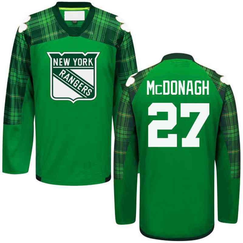Ryan McDonagh New York Rangers green jersey