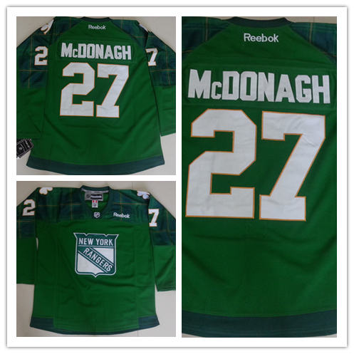 Ryan Mcdonagh New York Rangers green jersey