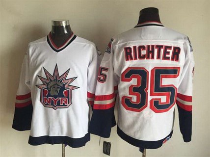 Mike Richter New York Rangers white Throwback jersey