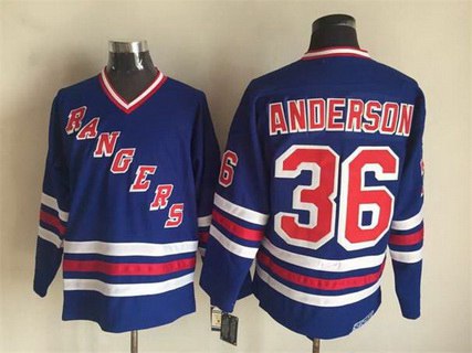 Glenn Anderson New York Rangers blue Throwback jersey