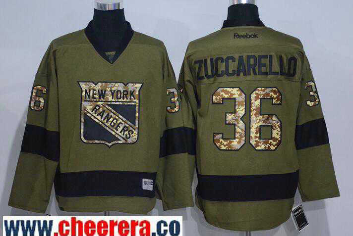 Mats Zuccarello New York Rangers green Salute To Service jersey