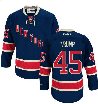 Th Presidential Candidate Donald Trump New York Rangers navy jersey