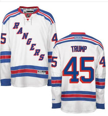 Th Presidential Candidate Donald Trump New York Rangers white jersey