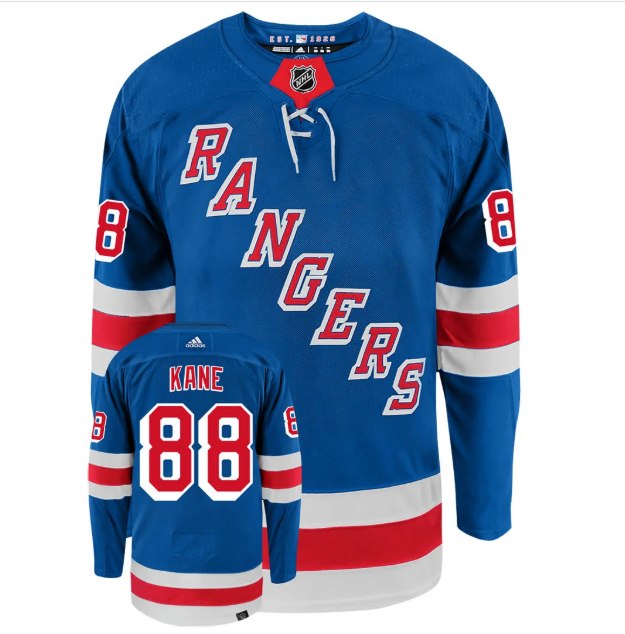 Patrick Kane New York Rangers royal jersey