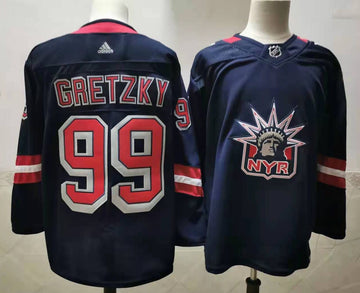 Wayne Gretzky New York Rangers navy jersey