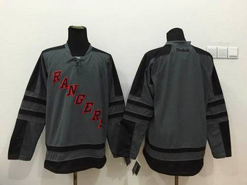 Custom New York Rangers charcoal jersey