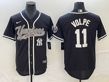 Anthony Volpe New York Yankees black jersey
