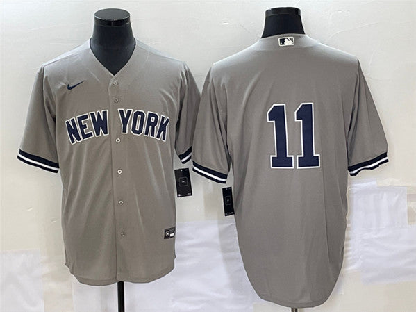 Anthony Volpe New York Yankees gray jersey