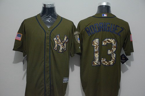 Alex Rodriguez New York Yankees green Salute To Service jersey