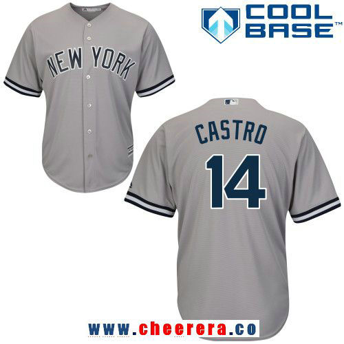 Starlin Castro New York Yankees gray Road jersey
