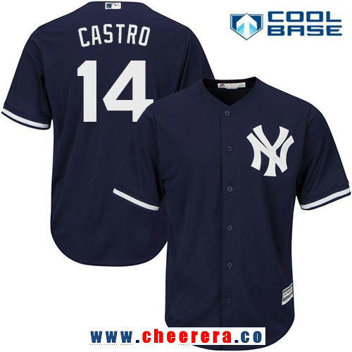 Starlin Castro New York Yankees navy Alternate jersey