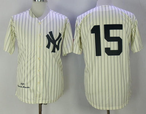 Thurman Munson New York Yankees cream Throwback jersey