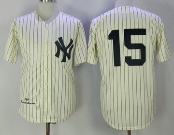 Thurman Munson New York Yankees cream Throwback jersey