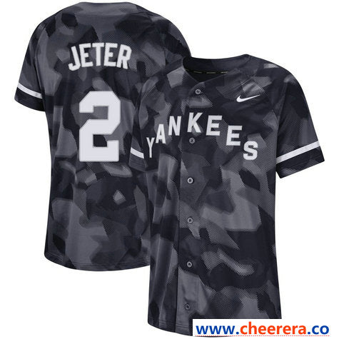 Derek Jeter New York Yankees black Fashion jersey