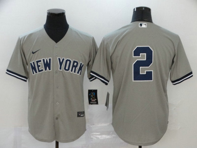 Derek Jeter New York Yankees gray jersey