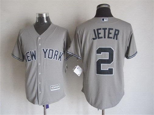 Derek Jeter New York Yankees gray Away jersey