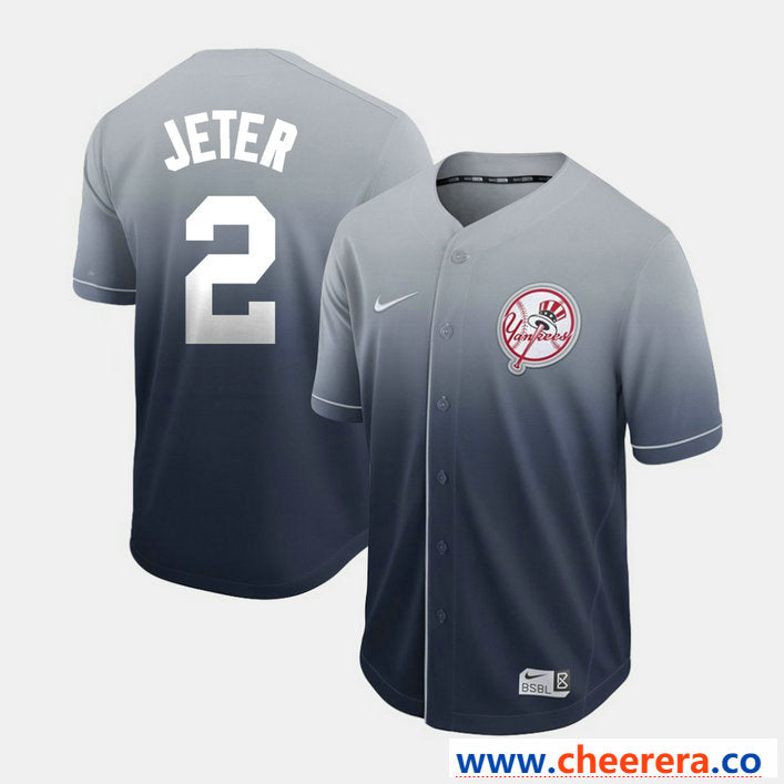 Derek Jeter New York Yankees grey jersey