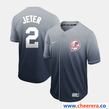 Derek Jeter New York Yankees grey jersey