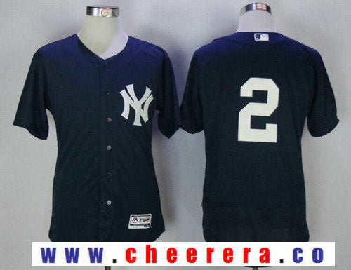 Derek Jeter No Name New York Yankees navy jersey