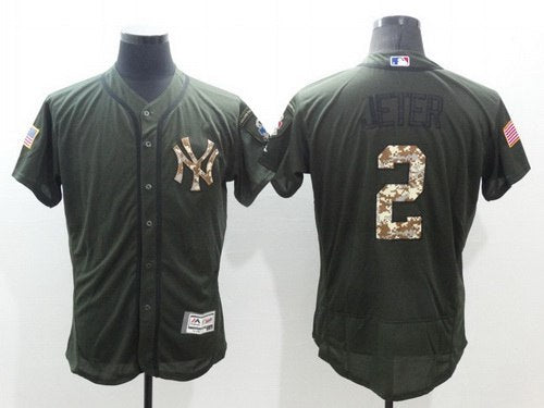 Derek Jeter New York Yankees green Salute To Service jersey