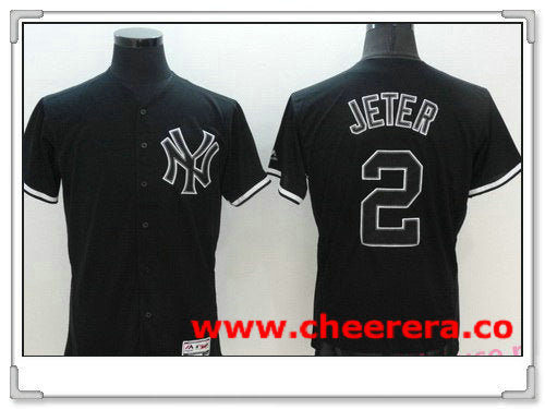 Derek Jeter New York Yankees black Fashion jersey