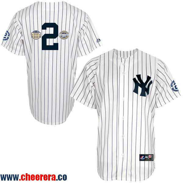 Derek Jeter Majestic New York Yankees white jersey