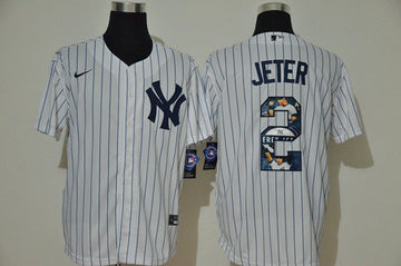 Derek Jeter New York Yankees white jersey