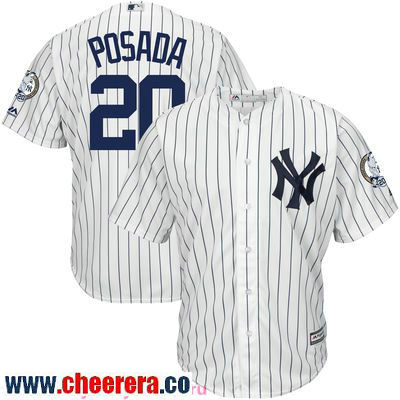 Jorge Posada Name New York Yankees white jersey