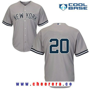 Jorge Posada No Name New York Yankees gray Road jersey