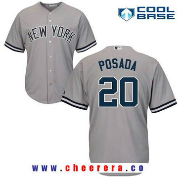 Jorge Posada New York Yankees gray Road jersey