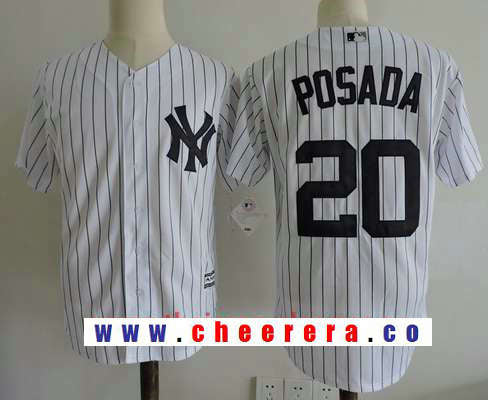 Jorge Posada New York Yankees white Home jersey