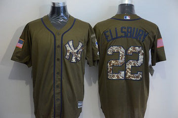 Jacoby Ellsbury New York Yankees green Salute To Service jersey