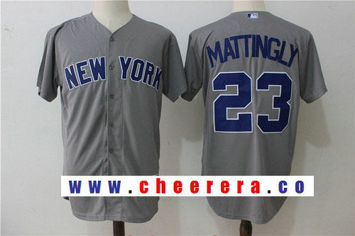 Don Mattingly New York Yankees gray Road jersey