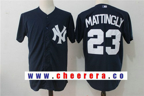 Don Mattingly New York Yankees navy jersey