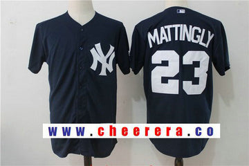 Don Mattingly New York Yankees navy jersey