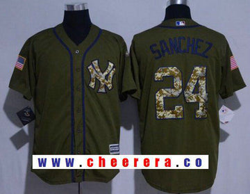 Gary Sanchez New York Yankees green Salute To Service jersey