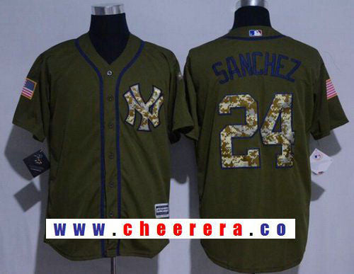Gary Sanchez New York Yankees green Salute To Service jersey