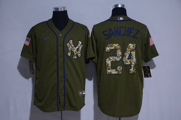 Gary Sanchez New York Yankees olive jersey