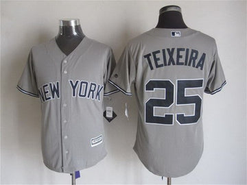 Mark Teixeira New York Yankees gray Away jersey