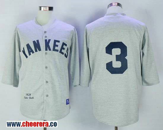 Babe Ruth New York Yankees gray Throwback jersey