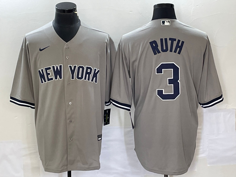 Babe Ruth New York Yankees grey jersey