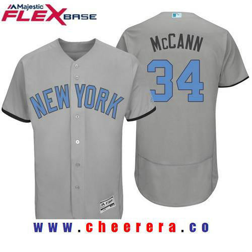 Brian Mccann Name New York Yankees gray jersey