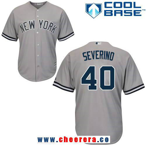 Luis Severino New York Yankees gray Road jersey