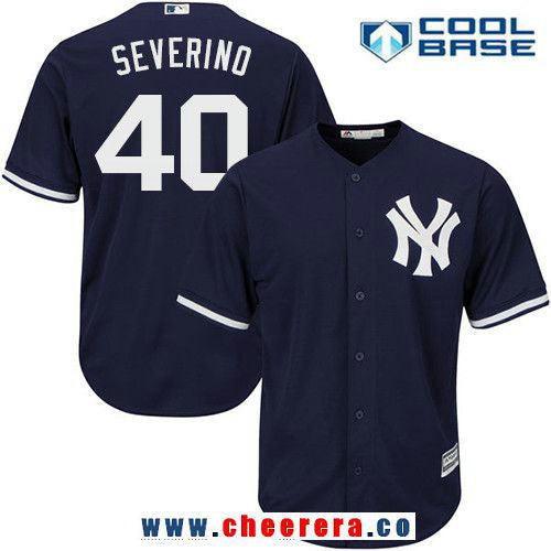 Luis Severino New York Yankees navy Alternate jersey