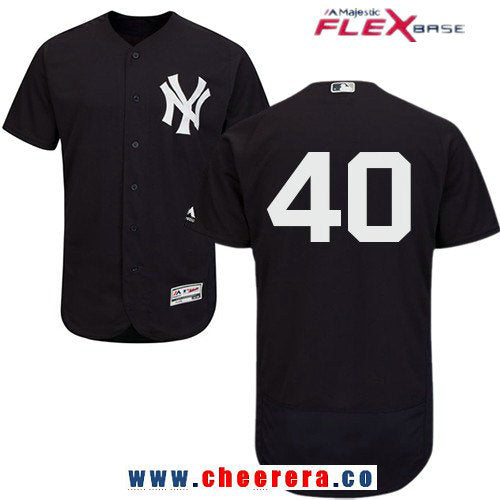Luis Severino New York Yankees navy Alternate jersey